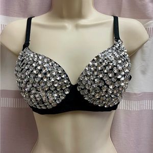 Rhinestone Beaded Bra